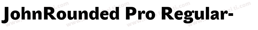 JohnRounded Pro Regular字体转换